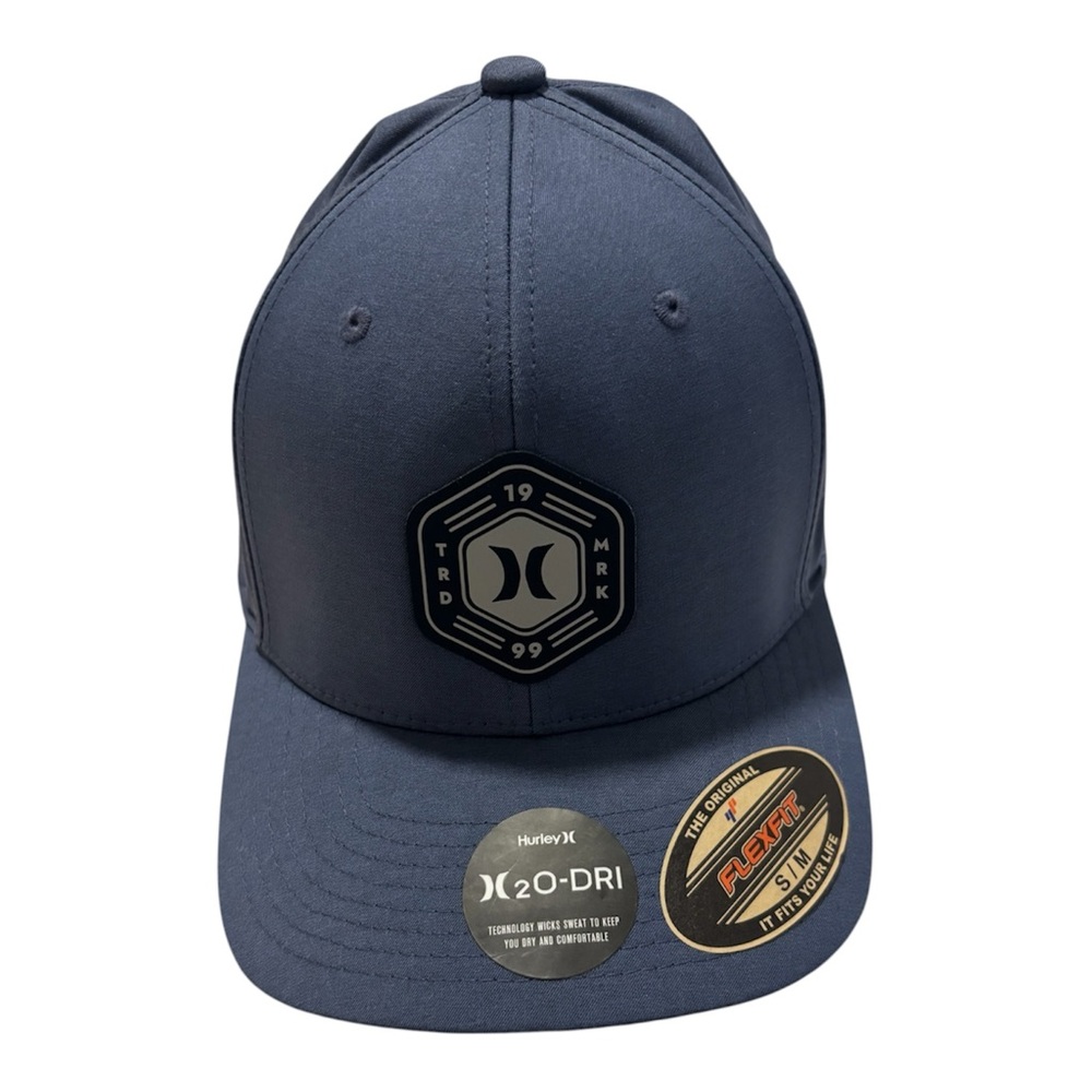 Hurley Navy Blue Flexfit Cap with Black Patch Logo